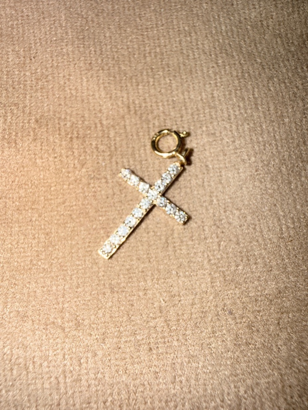 LANA Everyday Diamond Cross Pendant – Converted to Removable Charm with Clasp